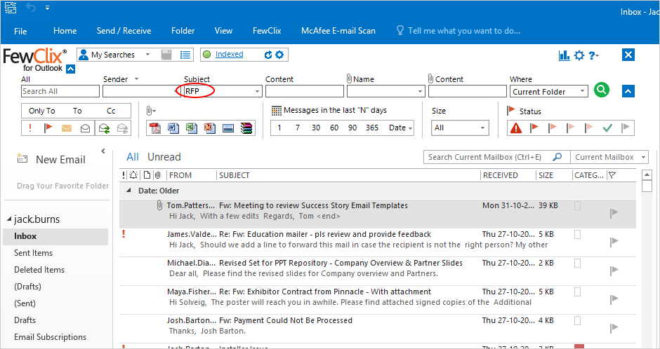 Tip of the Week: Finding emails using date range - step 1